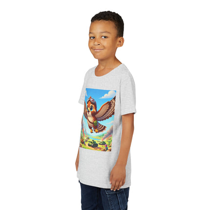 Red-Tailed Hawk in Battle Youth Short Sleeve Tee