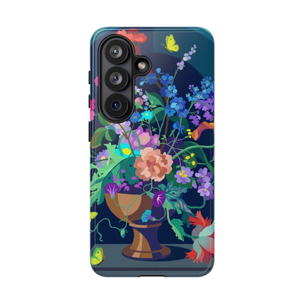 Midnight Floral Reverie Phone Case – Vibrant Bloom & Enchanted Beauty