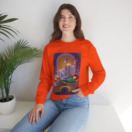 February & Amethyst (from the Gem Series) by Sofia Chiostri Heavy Blend™ Crewneck Sweatshirt