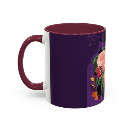 🌹🎃 The Lady Of The Haunted Rose Garden Colorful Mug – Romantic Halloween Charm
