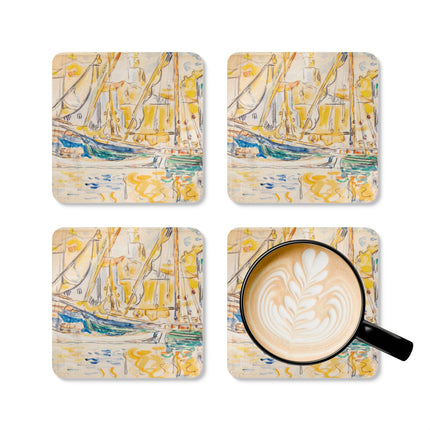 Saint-Tropez by Paul Signac Corkwood Coaster Set