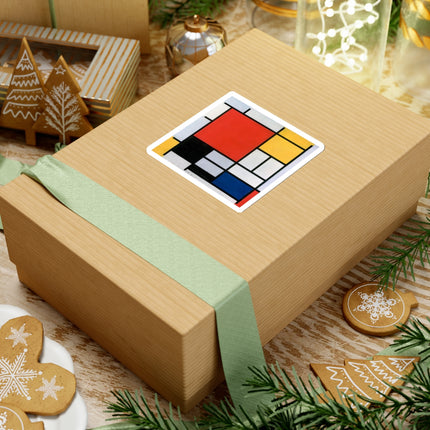 Composition with Red, Yellow, Blue, and Black by Piet Mondrian Kiss-Cut Stickers (4 Sizes)