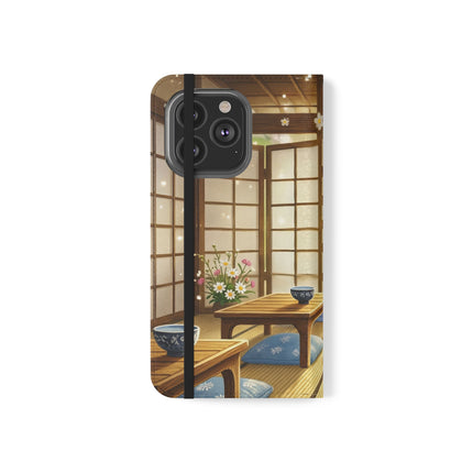 🐱🍵 Playful Kitten in the Tea Room Flip Case – Curious Charm & Cozy Whimsy