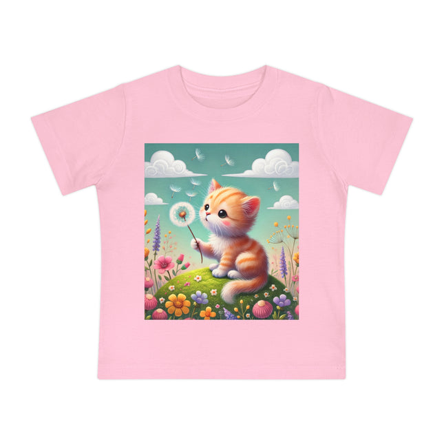 Kitten’s Whispers of Spring Baby T-Shirt – Gentle Breezes & Sweet Discoveries
