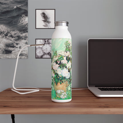 Roses by Vincent Van Gogh Slim Water Bottle