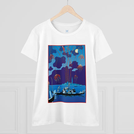 Fireworks in Venice by George Barbier Women's Midweight Cotton Tee