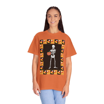 Candy Corn Skeleton Unisex Garment-Dyed T-shirt
