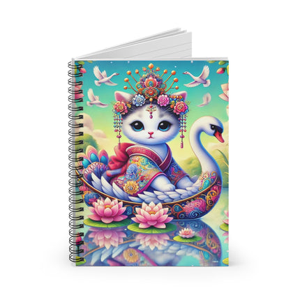 Geisha Kitten’s River Voyage Spiral Notebook - Ruled Line
