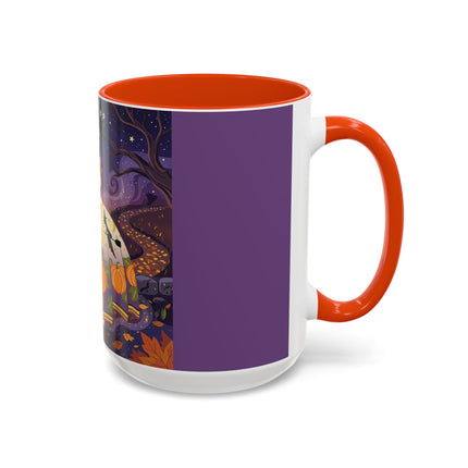 🎃🌙 The Pumpkin Moon Dress Colorful Mug – Whimsical Halloween Fashion