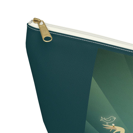 Art Deco Flapper with Bird Cosmetic Bag – Elegant Glamour & Timeless Style