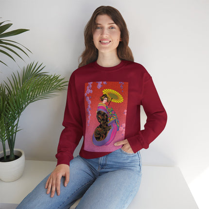 Enchanting Geisha Unisex Heavy Blend™ Crewneck Sweatshirt