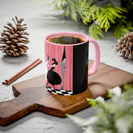 The Ladies Behind The Velvet Curtain Colorful Mugs – Art Deco Theatrical Elegance