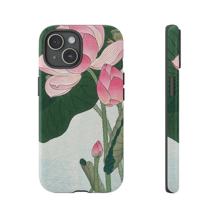 Blooming Lotus Flowers by Ohara Koson Phone Cases