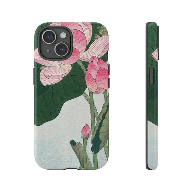 Blooming Lotus Flowers by Ohara Koson Phone Cases