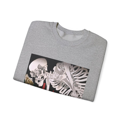 Mitsukuni Defying the Skeleton Spectre by Utagawa Kuniyoshi Heavy Blend™ Crewneck Sweatshirt