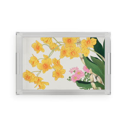 Golden Bow Orchid by Tanigami Kônan Acrylic Serving Tray
