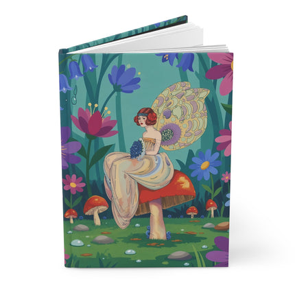 🧚‍♀️🌸 The Lady Of The Enchanted Garden Hardcover Journal – Art Deco Fashion Illustration