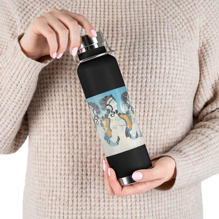 Reproduction of Ladies in Blue by Emile Gilliéron Copper Vacuum Insulated Bottle, 22oz