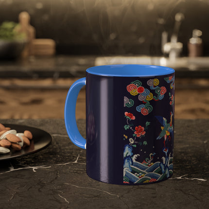 Rank Badge with Mandarin Duck Colorful Mugs, 11oz