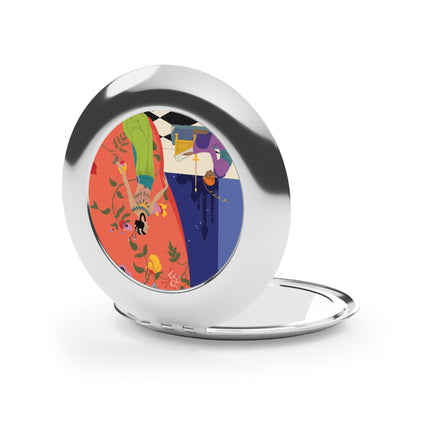 Midnight Arabian Reverie Compact Mirror – Exotic Elegance & Mystical Enchantment