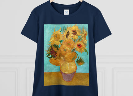 Vase with Twelve Sunflowers by Vincent van Gogh Women's Midweight Cotton Tee