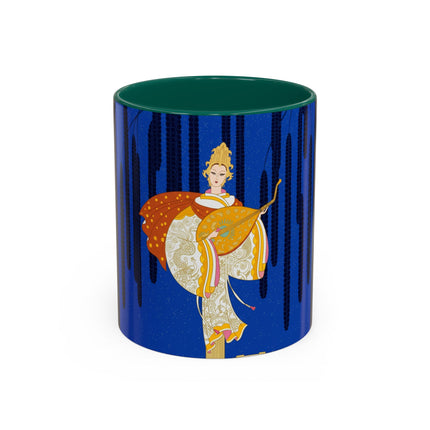 Celestial Melody Colorful Mug (11oz, 15oz) – Musical Grace, Starlit Beauty & Art Deco Elegance
