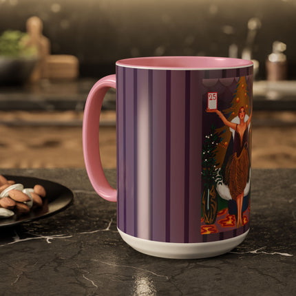 Countdown to Christmas Elegance Colorful Mugs (11oz, 15oz)