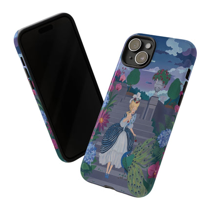 🦚🌸 The Peacock Garden Terrace Phone Case – Art Deco Floral Elegance