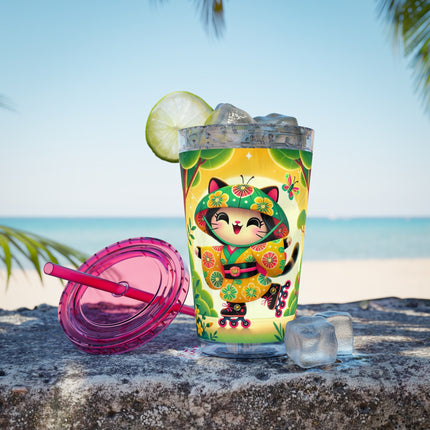 Firefly Dance on Wheels Sunsplash Tumbler with Straw, 16oz
