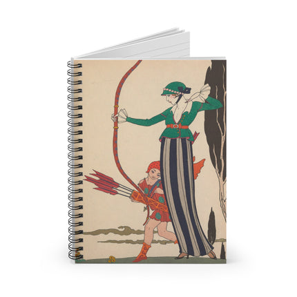 L'Arc Rouge by George Barbier Spiral Notebook - Ruled Line
