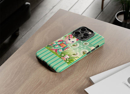 Geisha Kitten and the Dandelion Phone Cases