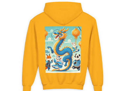 Blue & Gold Dragon Festival Parade Youth Heavy Blend Hooded Sweatshirt