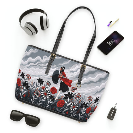 🌹☂️ The Lady In The Storm Shoulder Bag – Art Deco Fashion Drama