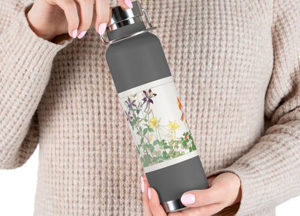 Aquilegia Flower by Tanigami Kônan Copper Vacuum Insulated Bottle, 22oz