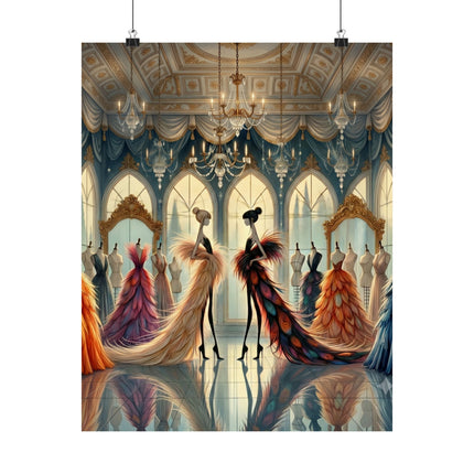 🧚👗 Couture & Wings Matte Vertical Poster – Fairy Fashion & Enchanted Glamour