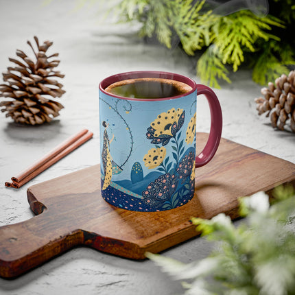 🌼🦋 The Enchanted Butterfly Garden Promenade Colorful Mug – Art Deco Floral Whimsy