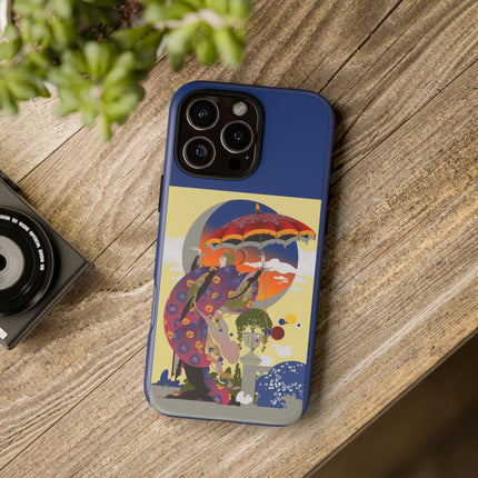Parasol Sunset Geisha Phone Case – Elegant Twilight Grace