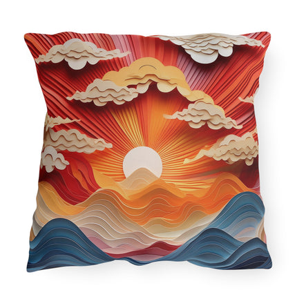 Vibrant Sunrise Sky Outdoor Pillows