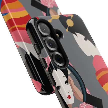 Geisha Mirror Phone Case – Elegant Reflection & Timeless Beauty