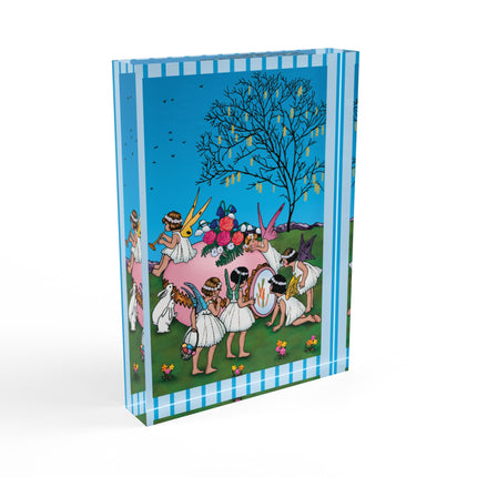 Enchanted Easter Gathering Acrylic Art Block
