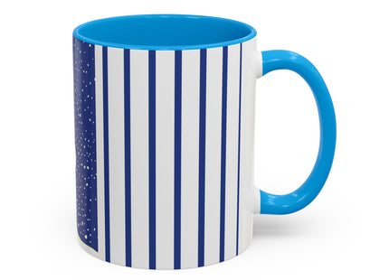 Snowman in Falling Snow Colorful Mugs (11oz, 15oz)
