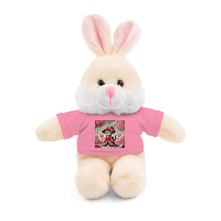 Whimsical Geisha Kitten in a Valentine Garden Stuffed Animals with Tee