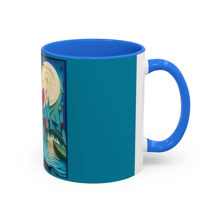 Ethereal Moonlit Lake Colorful Mugs (11oz, 15oz)