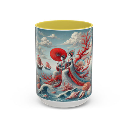 Ladies by the Quiet Sea Colorful Mugs (11oz, 15oz)