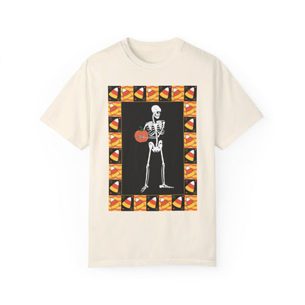 Candy Corn Skeleton Unisex Garment-Dyed T-shirt