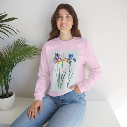 Blue Iris by Anselmus Boëtius de Boodt Heavy Blend™ Crewneck Sweatshirt