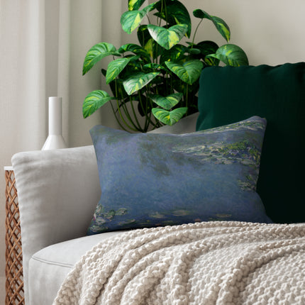 Water Lilies by Claude Monet Spun Polyester Lumbar Pillow