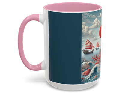 Ladies by the Quiet Sea Colorful Mugs (11oz, 15oz)