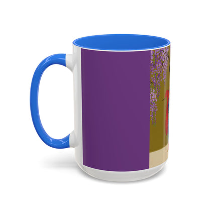 Wisteria Elegance Colorful Mug (11oz, 15oz) – Floral Beauty, Kimono Art & Timeless Grace