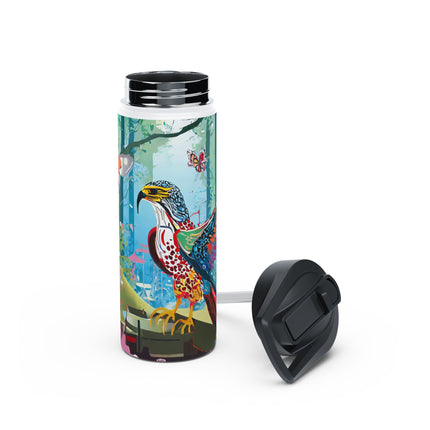 A Colorful Raptor Stainless Steel Water Bottle